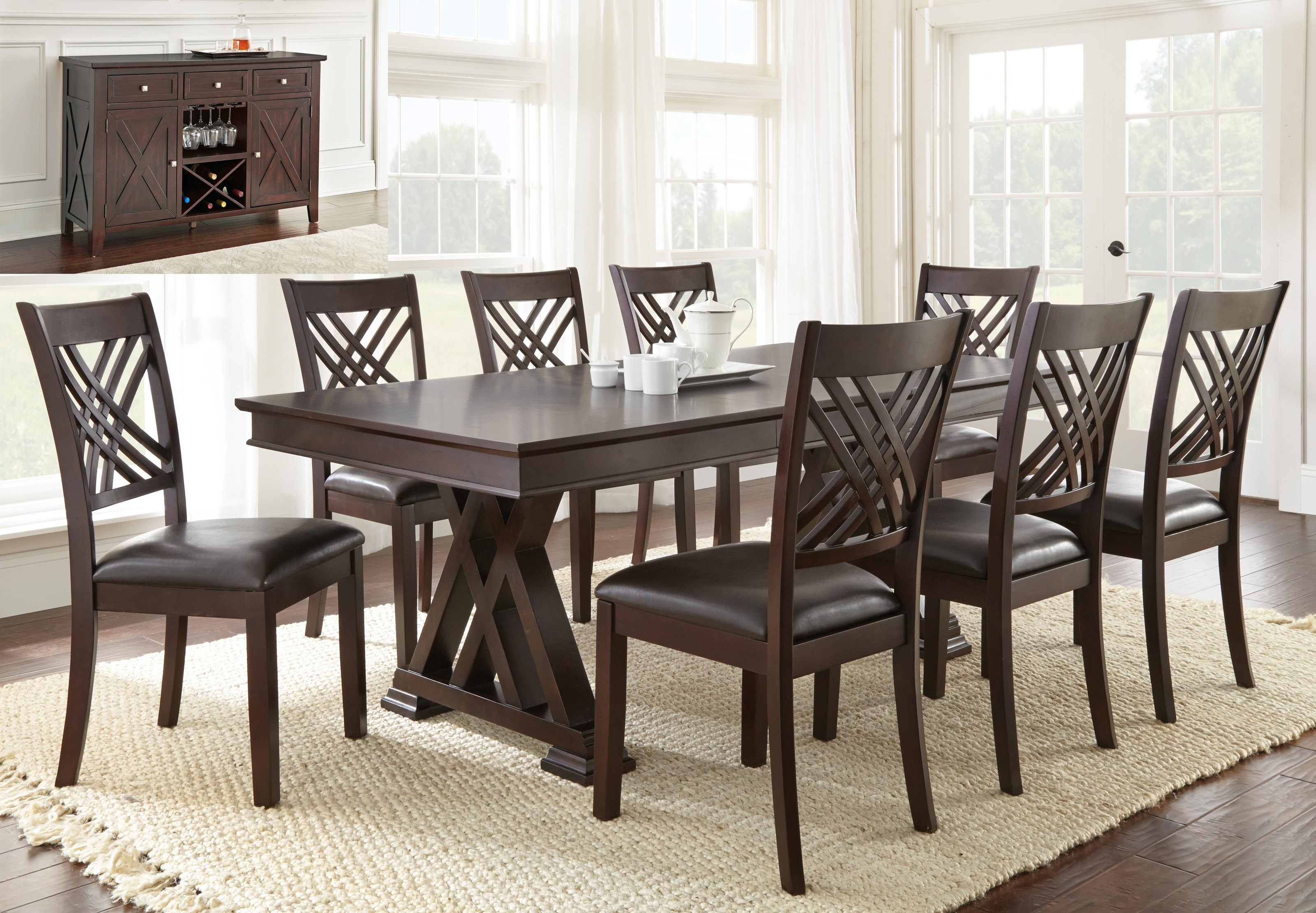 Dining room table and sales chairs set for 8